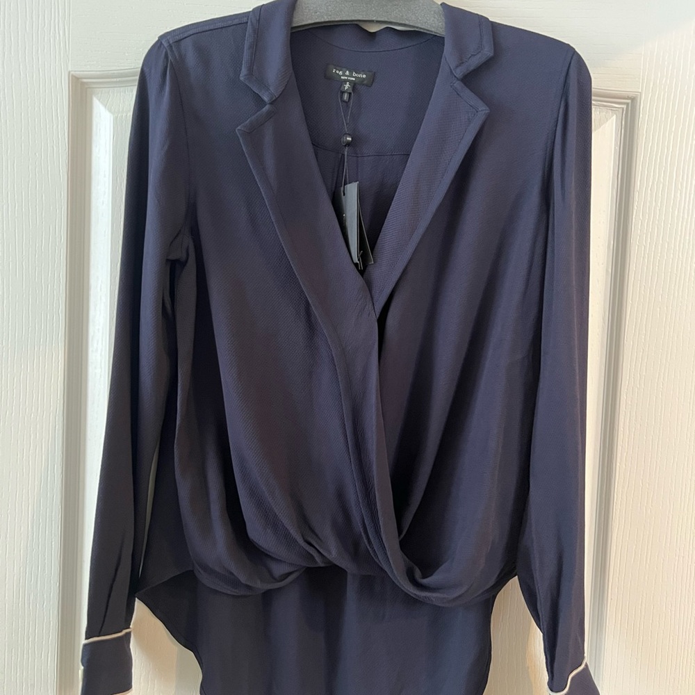 Rag and bone navy top